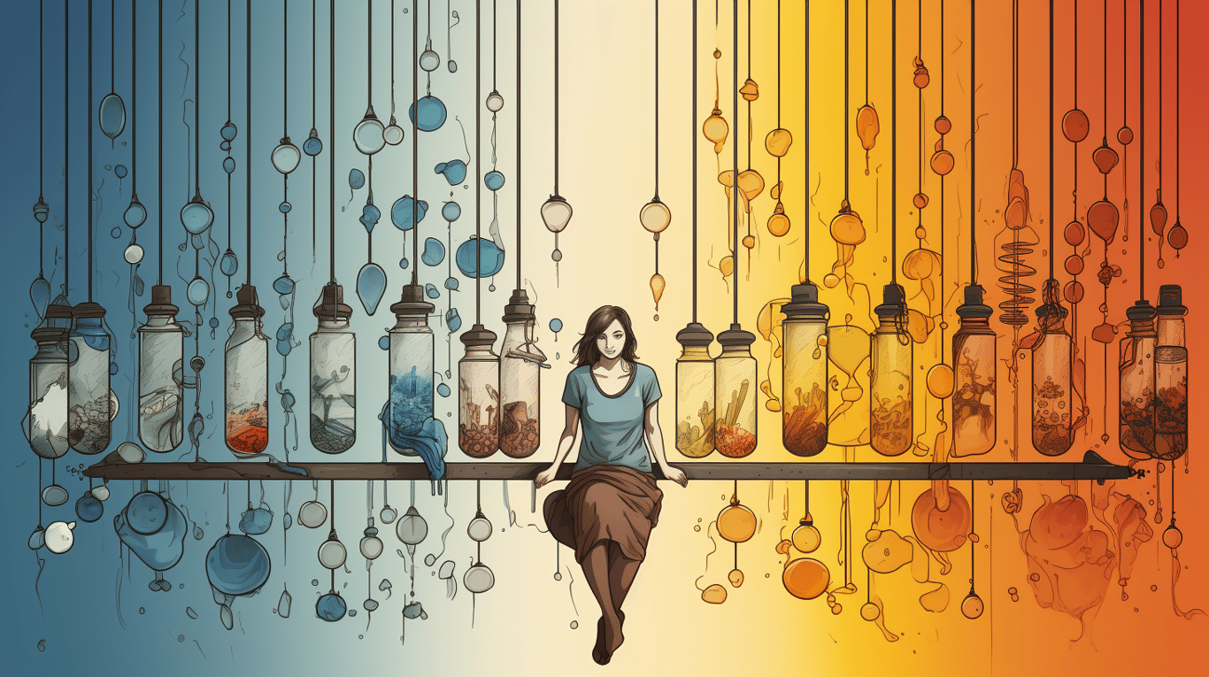 abstract image of a patient experiencing side effect