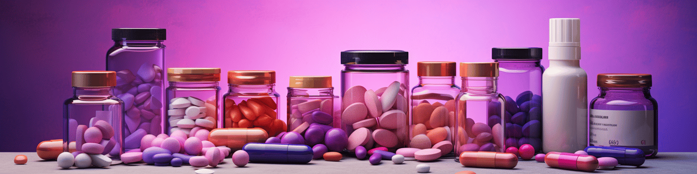 image of different drug pills on a surface