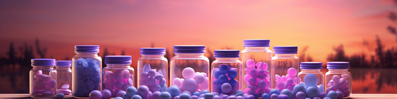 image of different drug pills on a surface