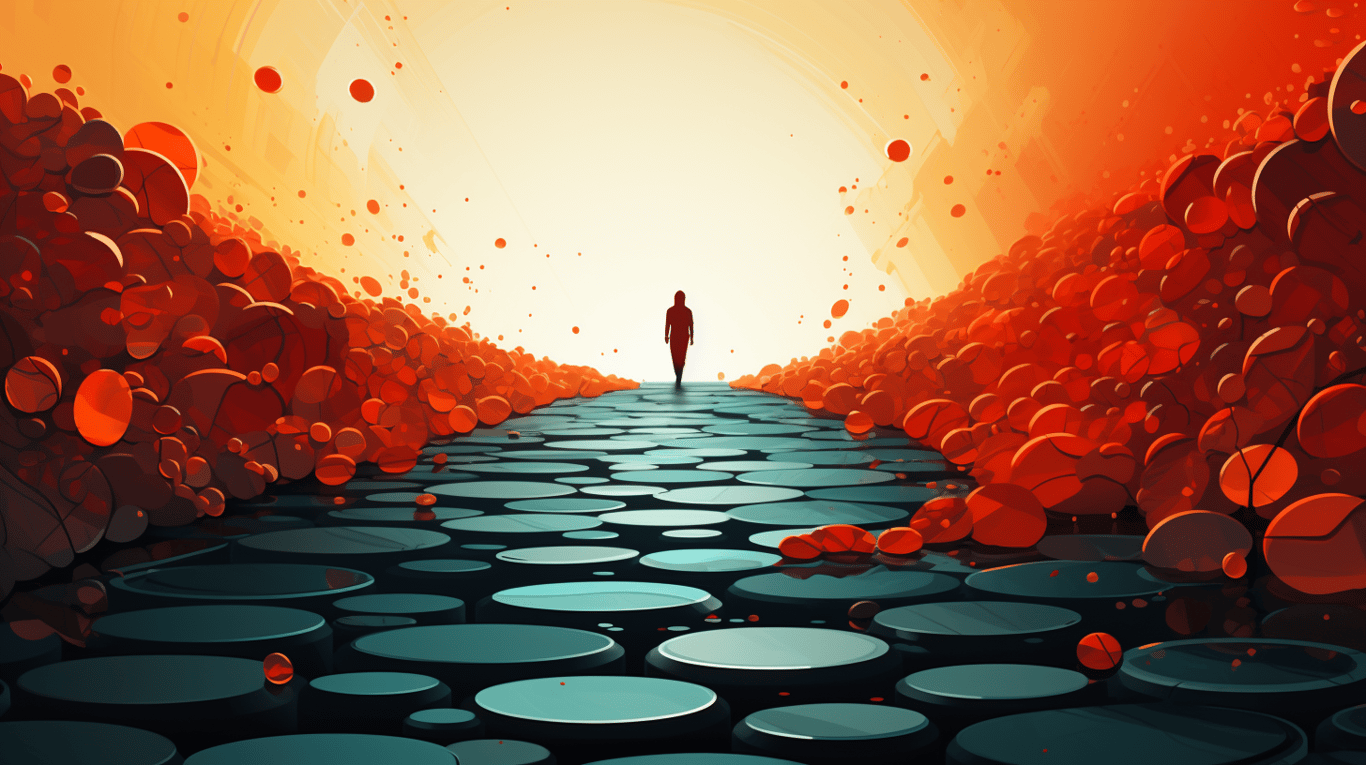 abstract image of a patient experiencing side effect