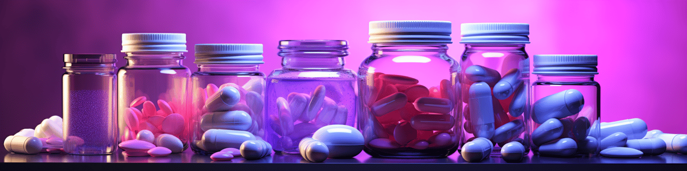 image of different drug pills on a surface