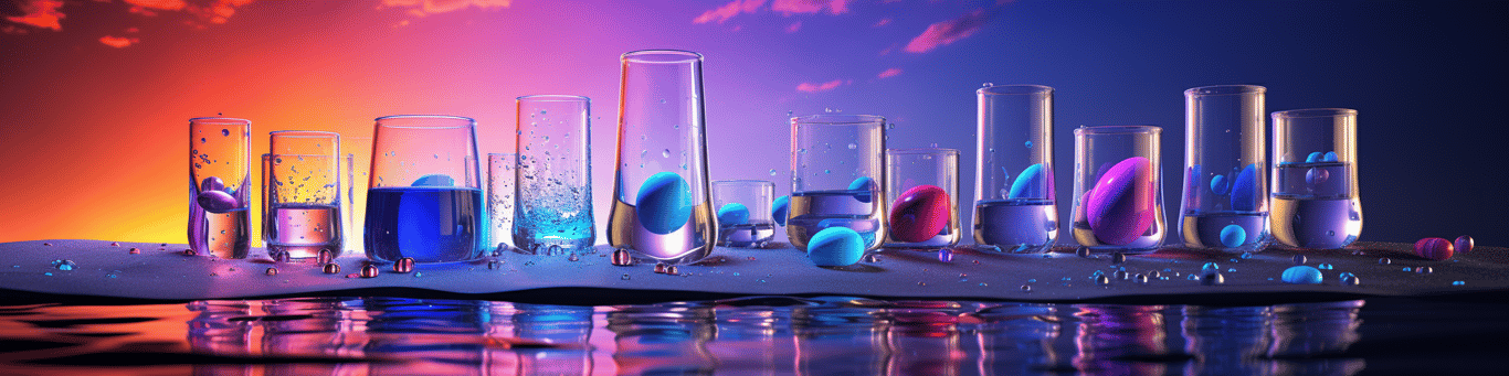 image of drug pills surrounding a glass of water symbolizing drug consumption