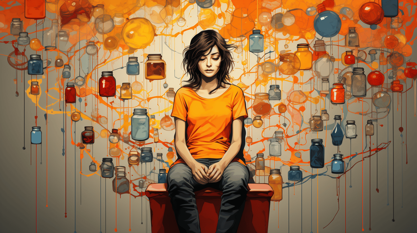 abstract image of a patient experiencing side effect