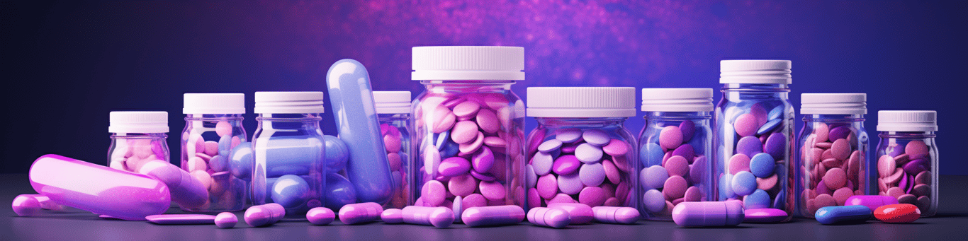 image of different drug pills on a surface