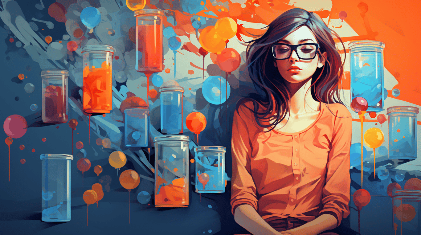 abstract image of a patient experiencing side effect