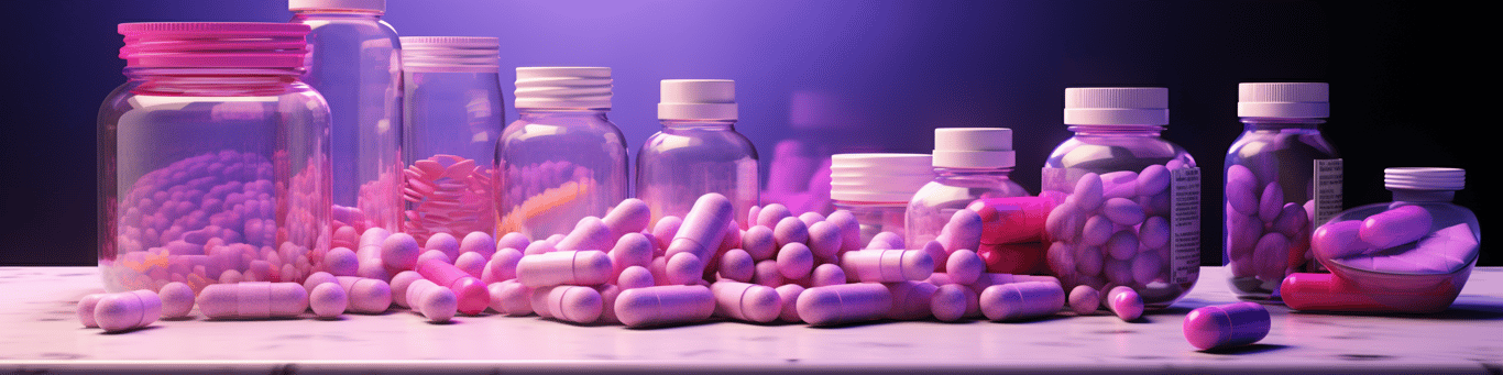 image of different drug pills on a surface