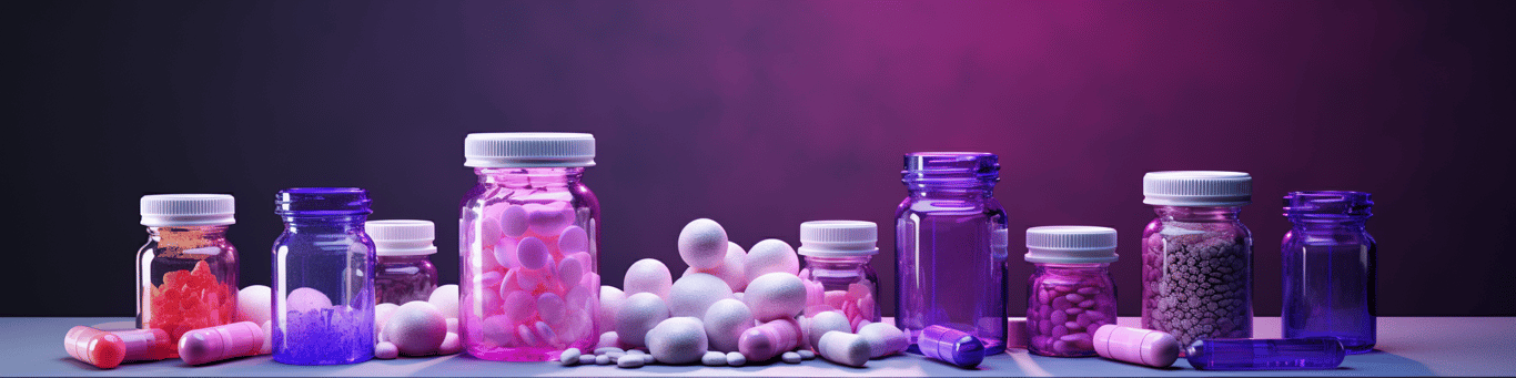 image of different drug pills on a surface