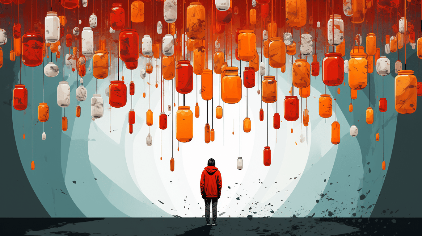 abstract image of a patient experiencing side effect