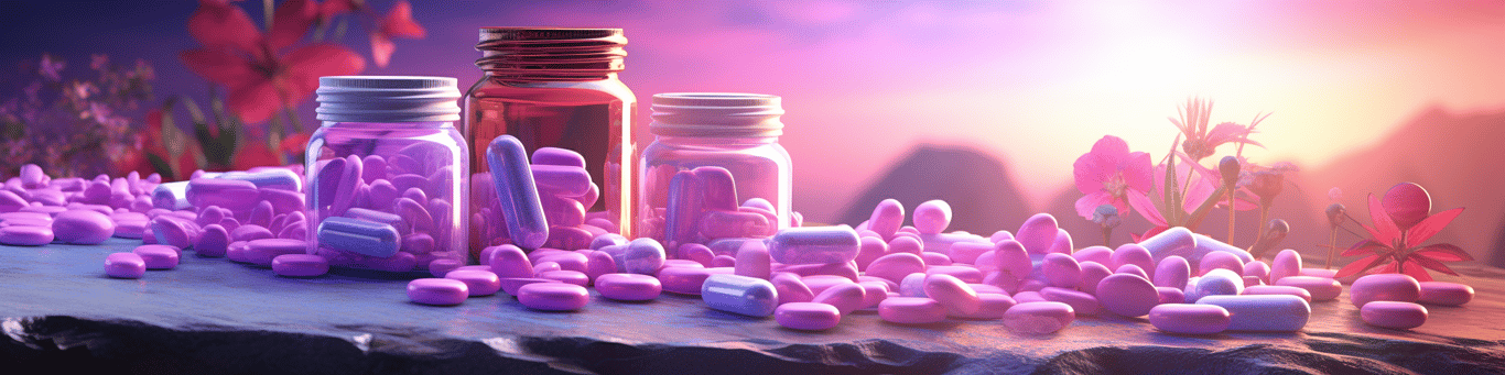 image of different drug pills on a surface