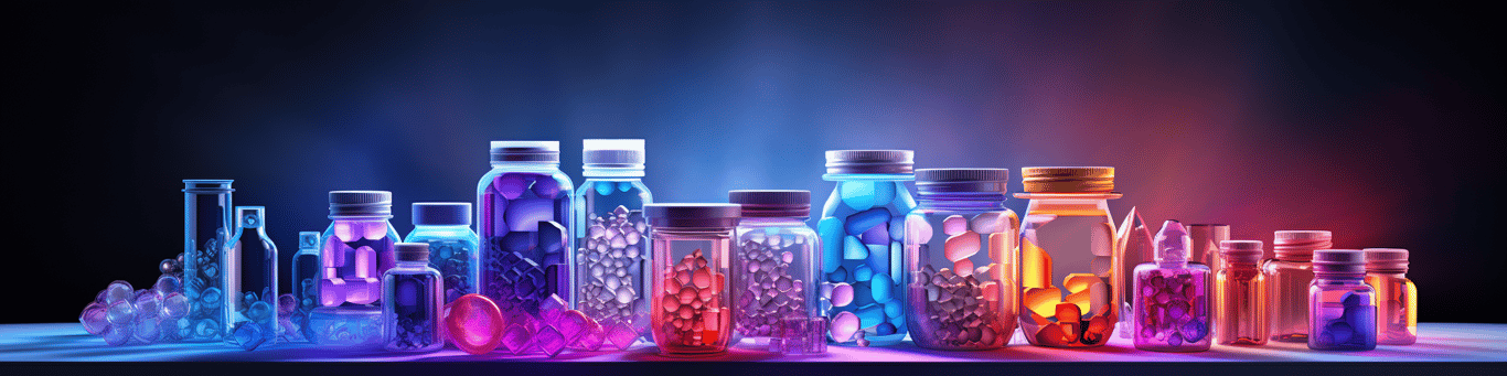 image of different drug pills on a surface