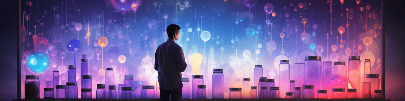 image of a doctor in a lab doing drug, clinical research