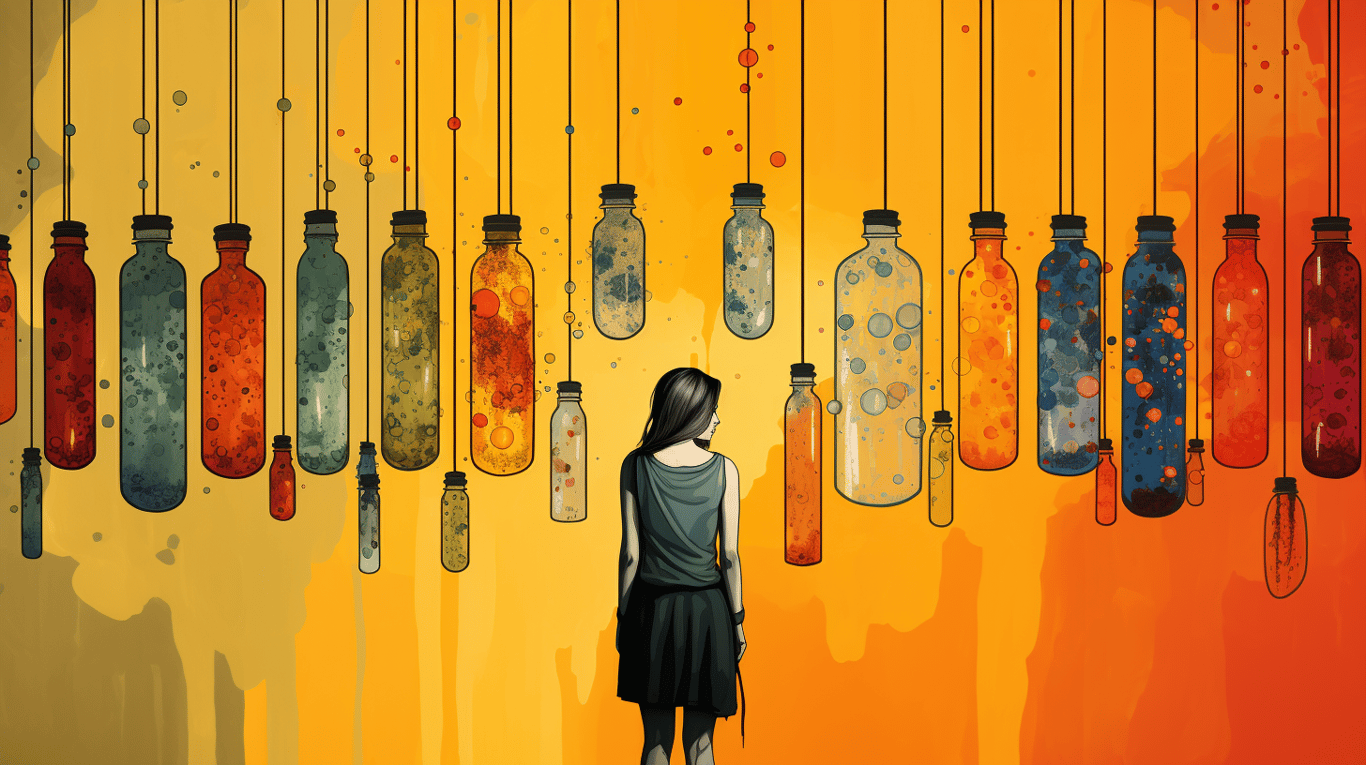 abstract image of a patient experiencing side effect