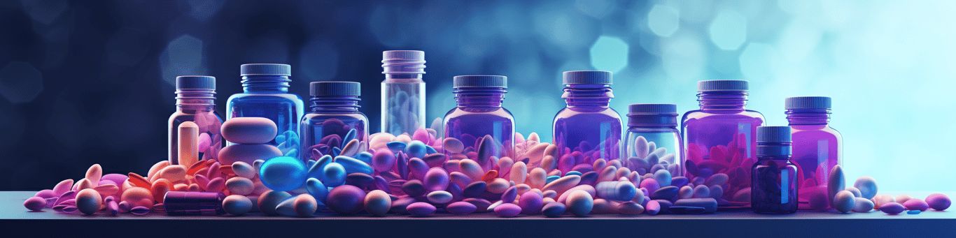image of different drug pills on a surface