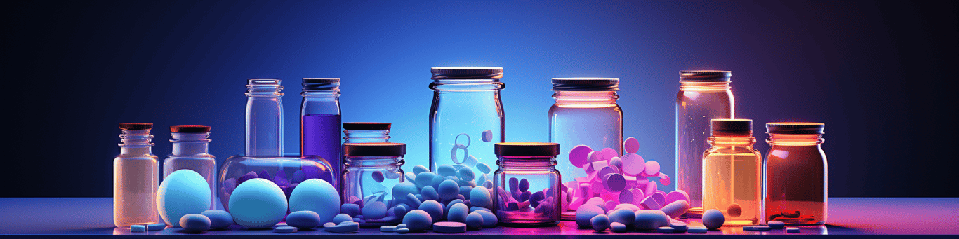image of different drug pills on a surface