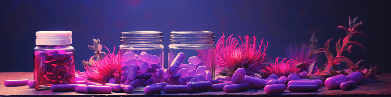 image of different drug pills on a surface