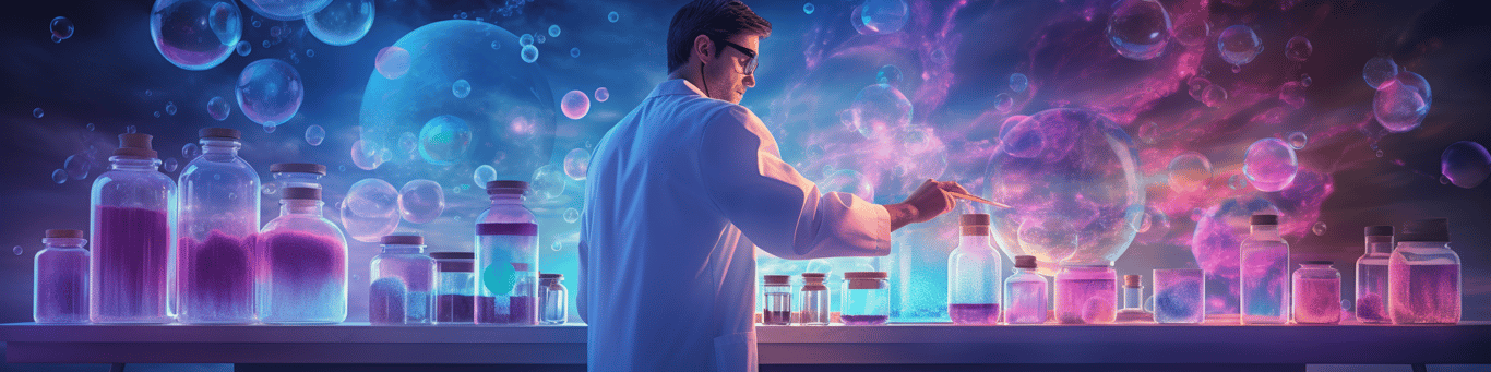 image of a doctor in a lab doing drug, clinical research