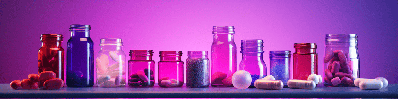 image of different drug pills on a surface