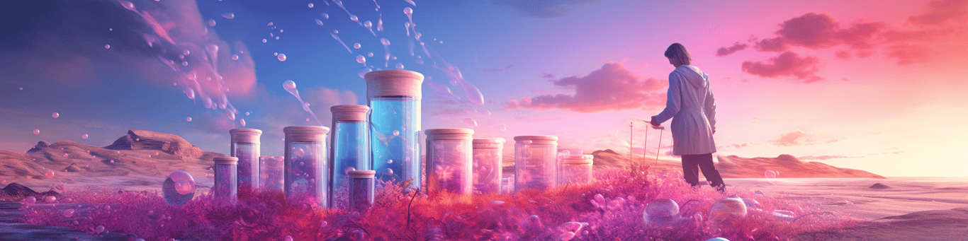 image of a doctor in a lab doing drug, clinical research