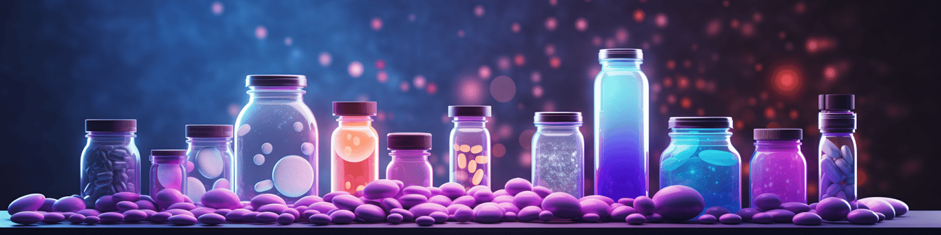 image of different drug pills on a surface