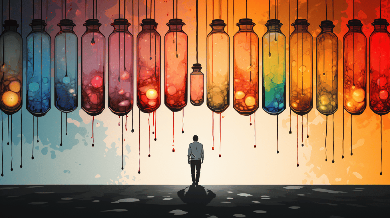 abstract image of a patient experiencing side effect