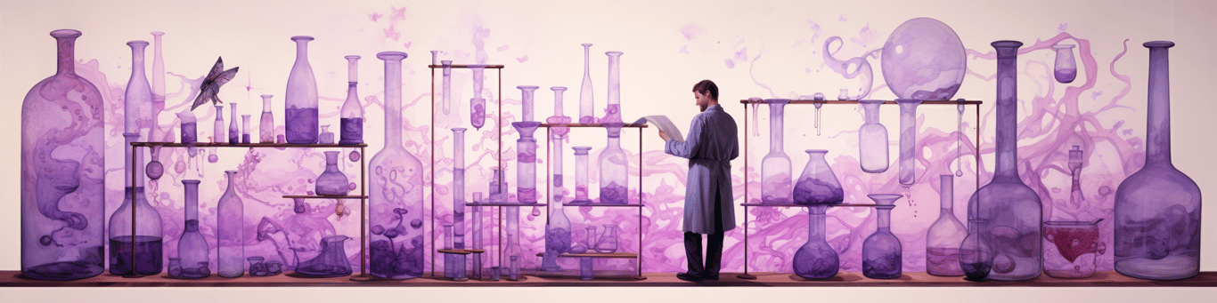 image of a doctor in a lab doing drug, clinical research