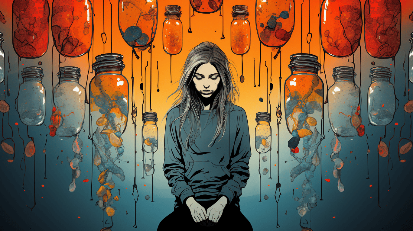 abstract image of a patient experiencing side effect