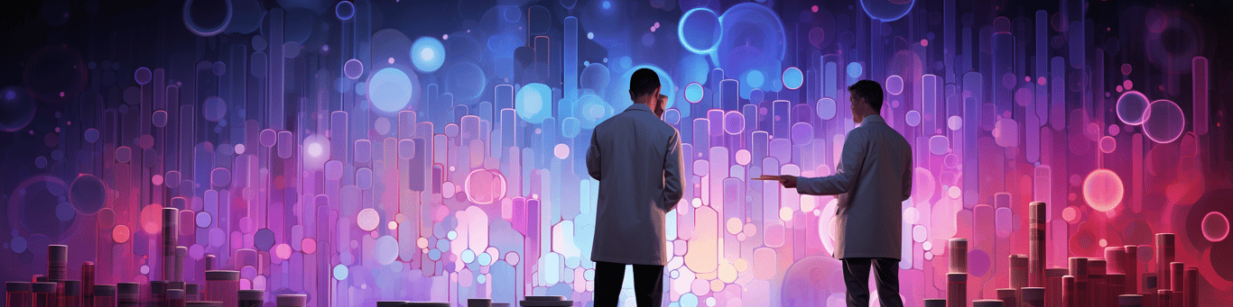 image of a doctor in a lab doing drug, clinical research