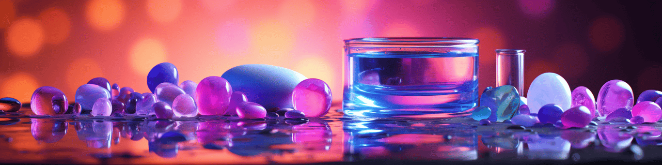 image of drug pills surrounding a glass of water symbolizing drug consumption