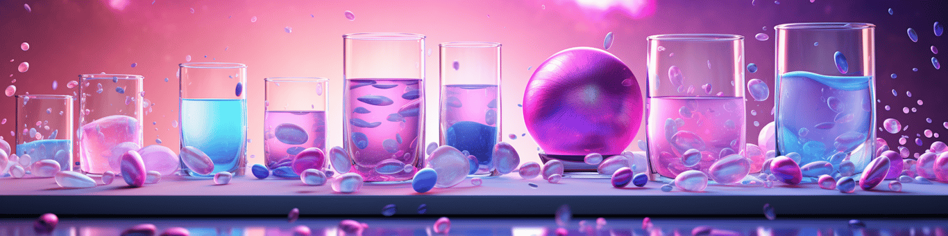 image of drug pills surrounding a glass of water symbolizing drug consumption