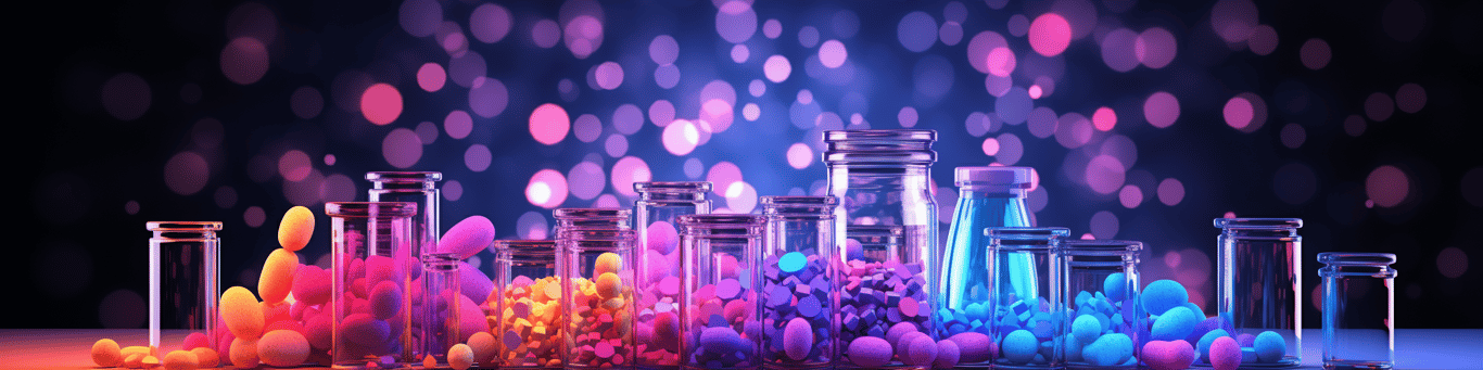 image of different drug pills on a surface