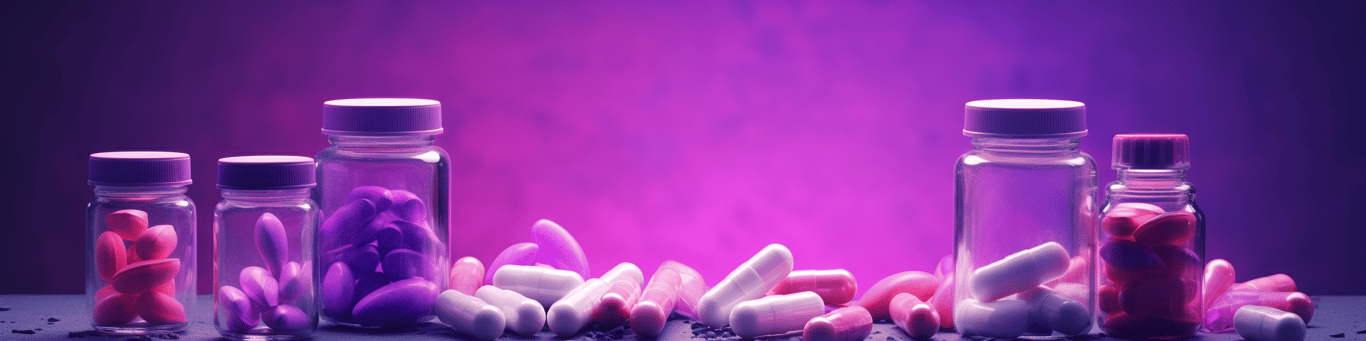 image of different drug pills on a surface