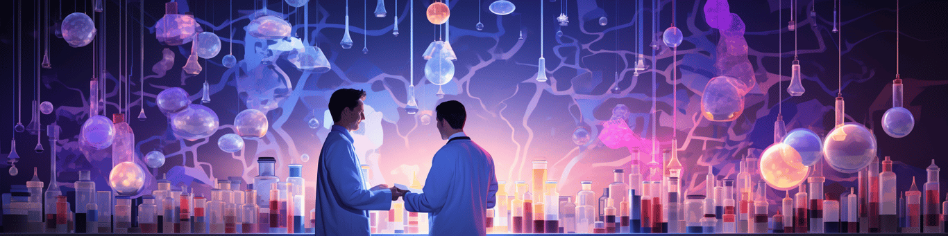 image of a doctor in a lab doing drug, clinical research