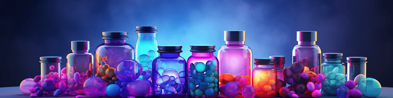 image of different drug pills on a surface