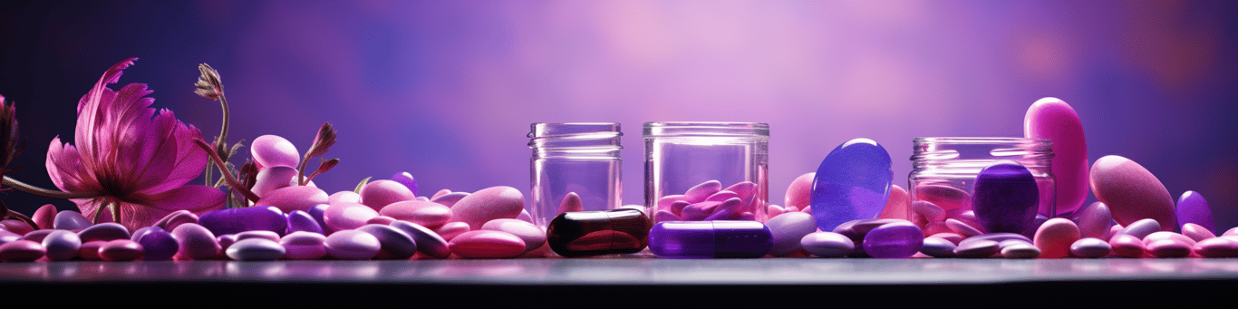 image of different drug pills on a surface