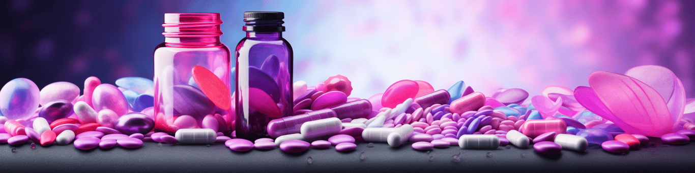 image of different drug pills on a surface