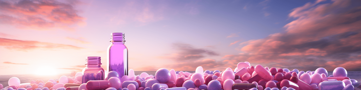 image of different drug pills on a surface