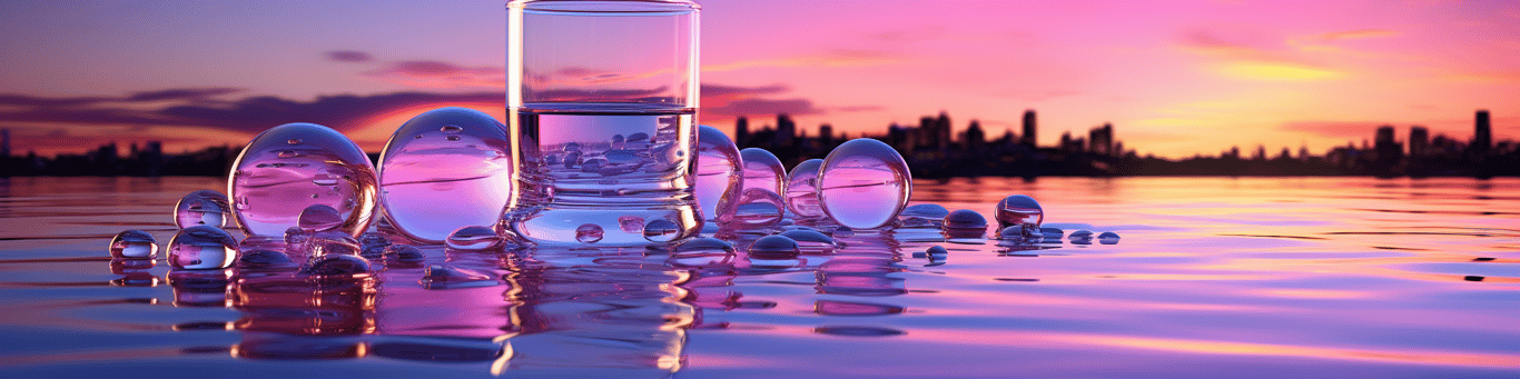 image of drug pills surrounding a glass of water symbolizing drug consumption