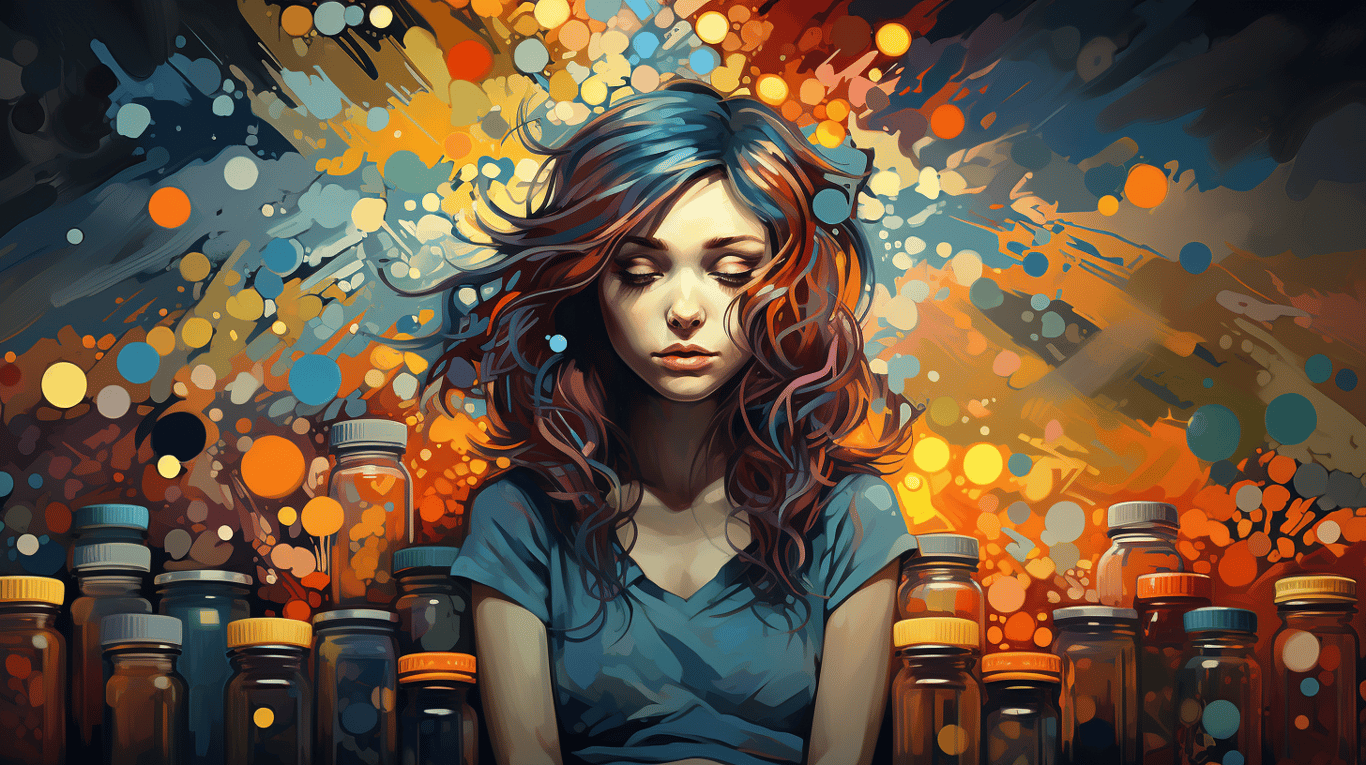 abstract image of a patient experiencing side effect