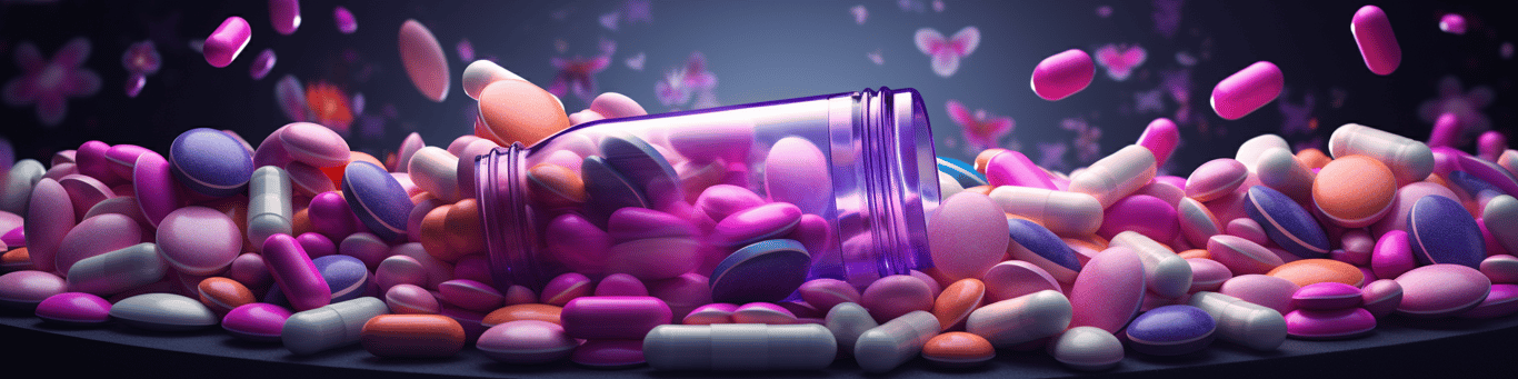 image of different drug pills on a surface