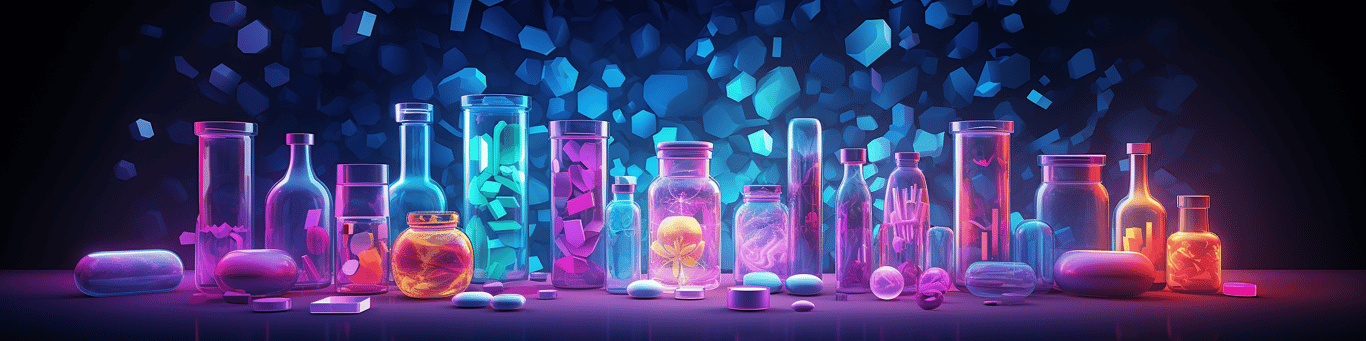 image of different drug pills on a surface