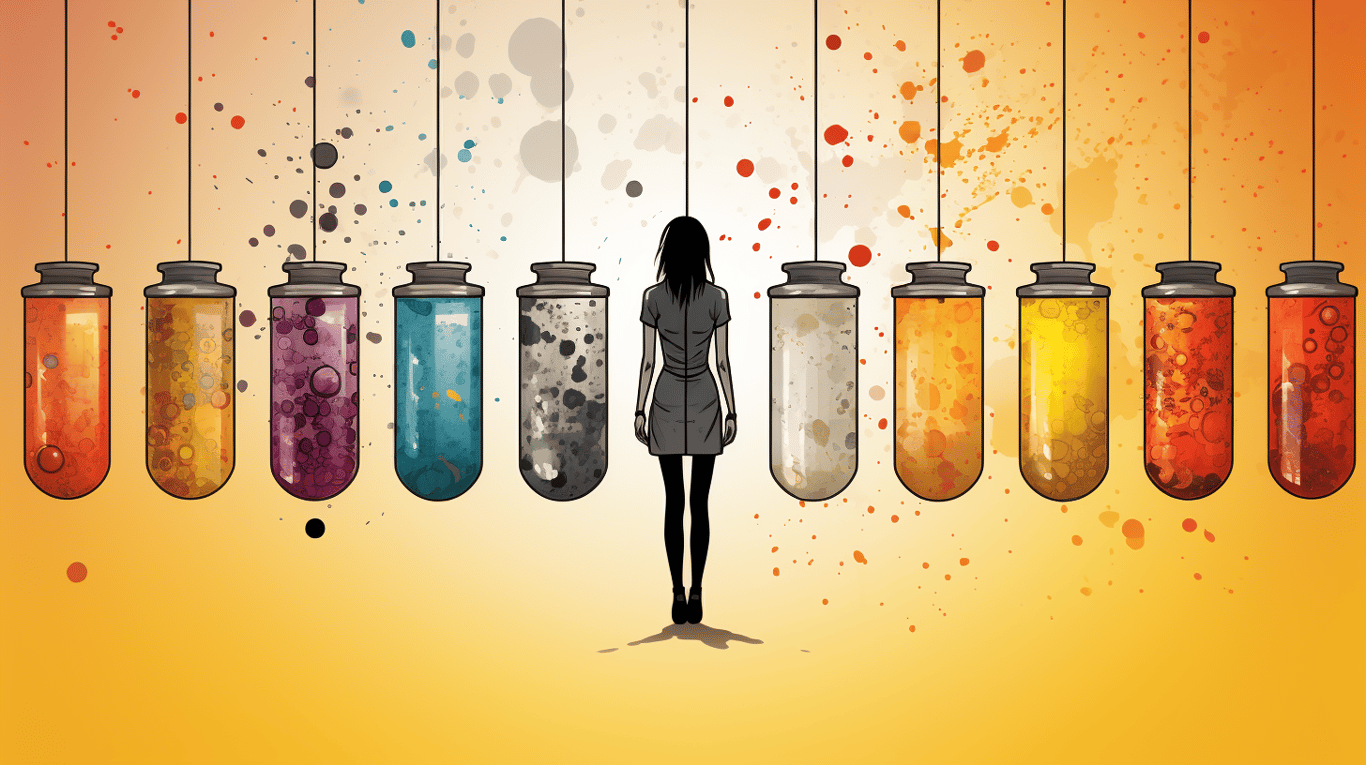 abstract image of a patient experiencing side effect