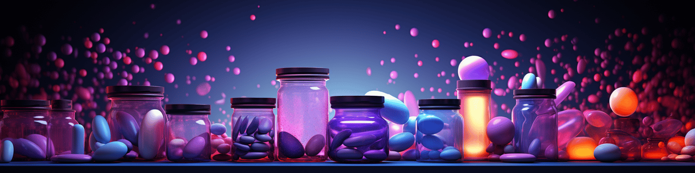 image of different drug pills on a surface