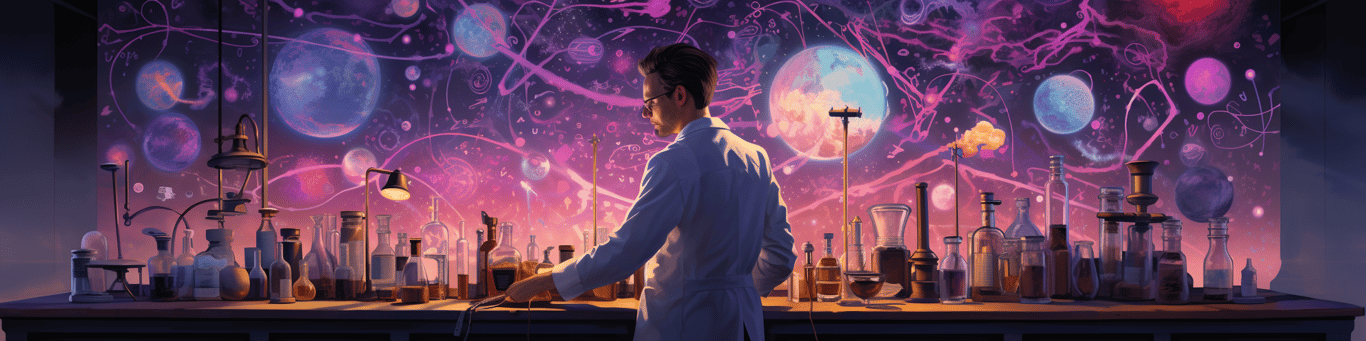 image of a doctor in a lab doing drug, clinical research