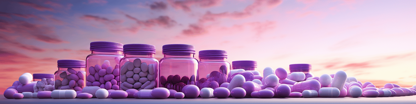 image of different drug pills on a surface