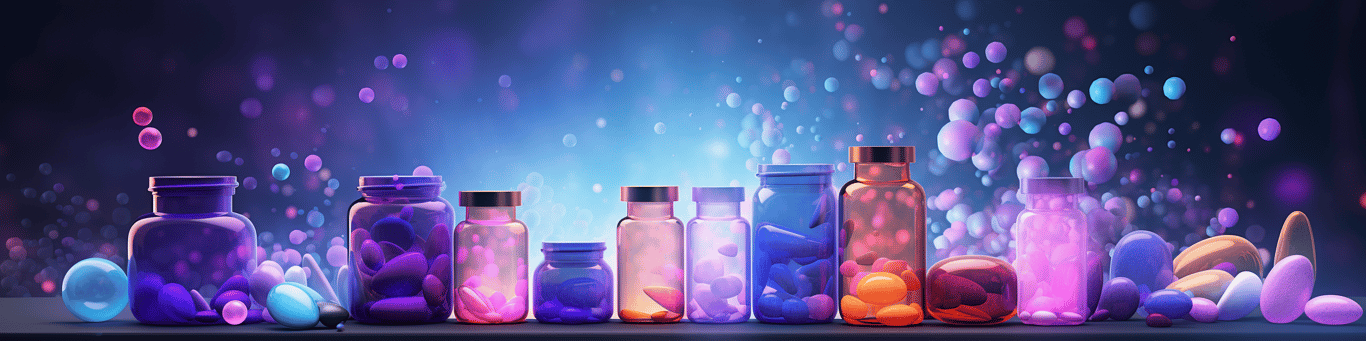 image of different drug pills on a surface