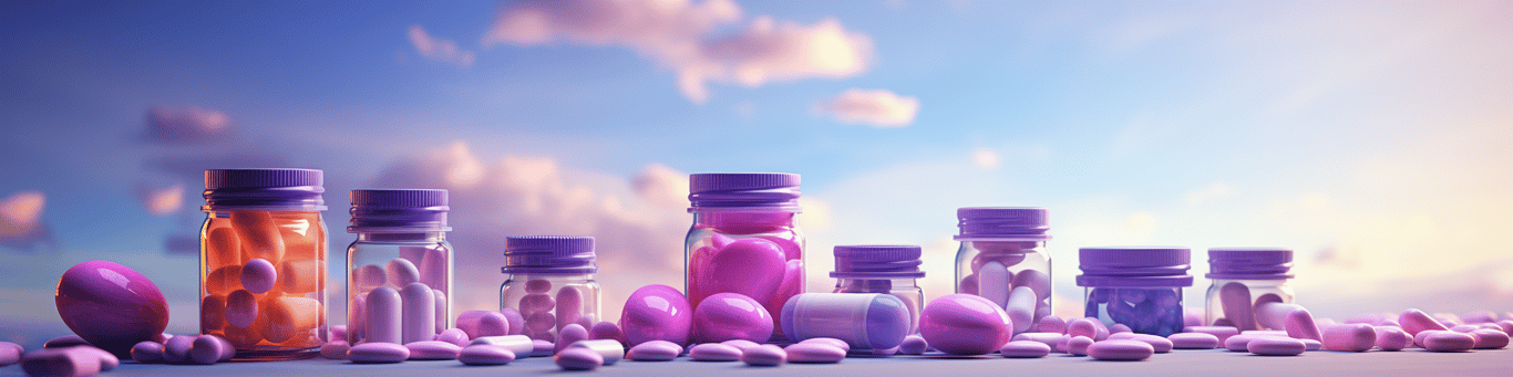 image of different drug pills on a surface