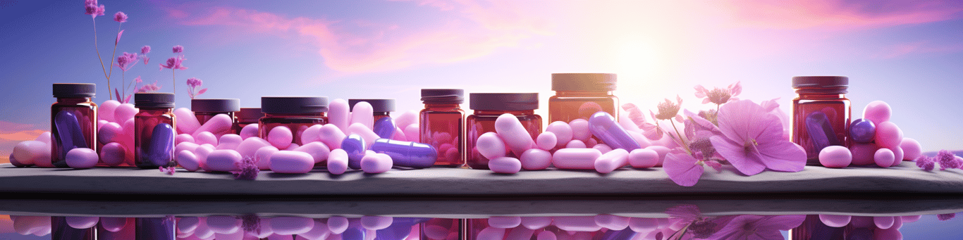 image of different drug pills on a surface