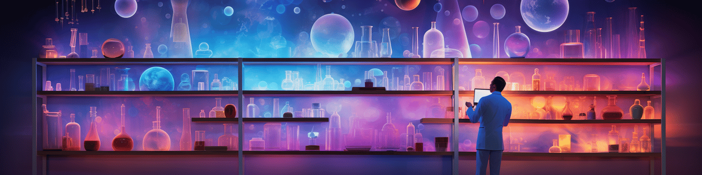 image of a doctor in a lab doing drug, clinical research