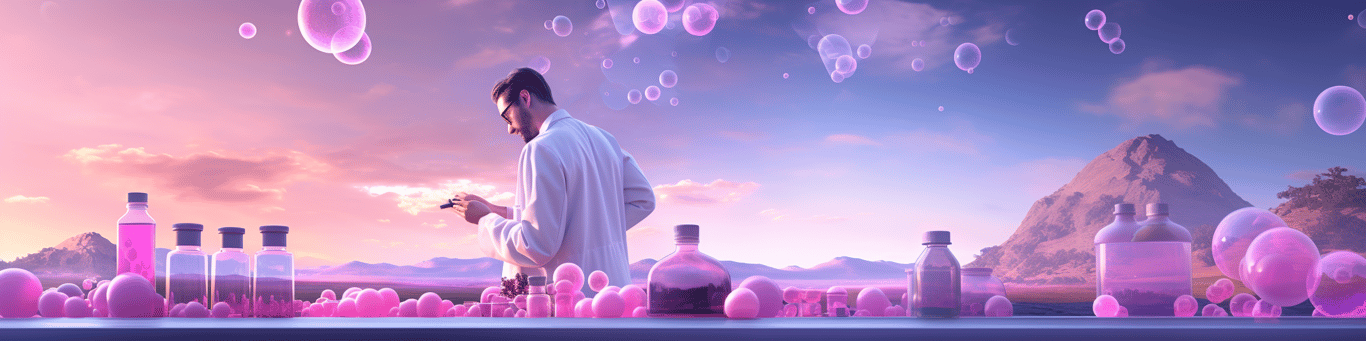 image of a doctor in a lab doing drug, clinical research