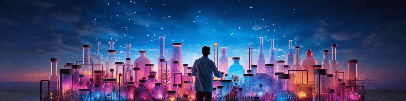 image of a doctor in a lab doing drug, clinical research